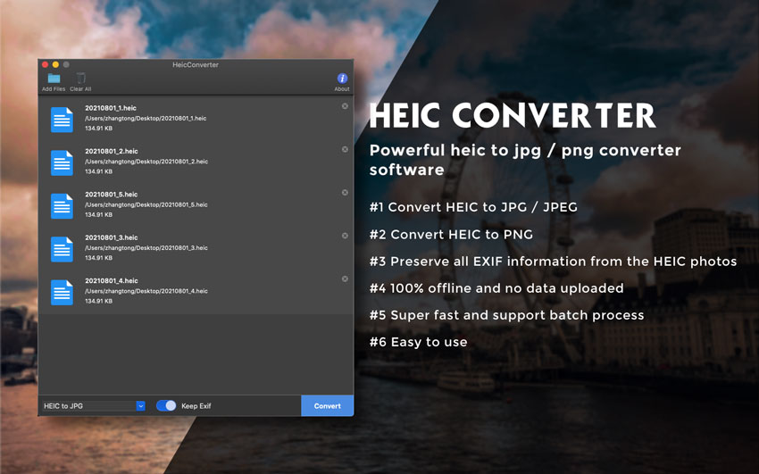 heic converter screenshot